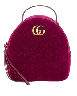 GG Marmont Backpack, Velvet, Purple, 5245680001998, 2*